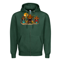Sports Green western gnomies Zipper Hoodie - FaDigitalArtStudio