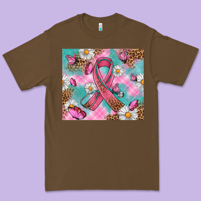 Breast Cancer Ribbon Stethoscope Premium Tee Designed By Artiststas