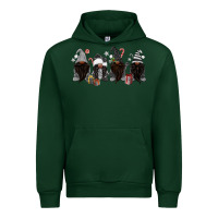 Forest Green grey christmas afro gnomies Urban Hoodie - MaliasSmallBusiness