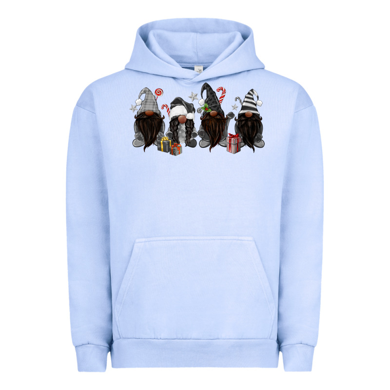 Grey Christmas Afro Gnomies Urban Hoodie by MaliasSmallBusiness | Teevron