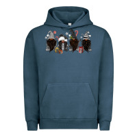 Pigment Midnight Navy grey christmas afro gnomies Urban Hoodie - MaliasSmallBusiness