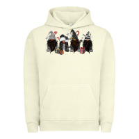 Pigment Pistachio grey christmas afro gnomies Urban Hoodie - MaliasSmallBusiness