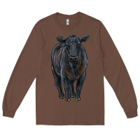 Chestnut black angus cattle Long Sleeve Tee - RanaPortraitStore