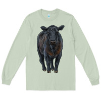 Matcha black angus cattle Long Sleeve Tee - RanaPortraitStore