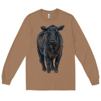 Black Angus Cattle Long Sleeve Tee | Teevron