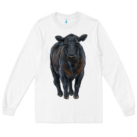 White black angus cattle Long Sleeve Tee - RanaPortraitStore