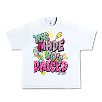 White 70s made 80s raised Urban Heavy Tee - texasbilliewilder