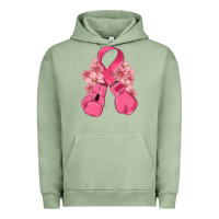 Pigment Oil Green breast cancer with boxing gloves Urban Hoodie - MaliasSmallBusiness