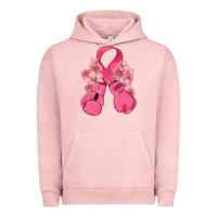 Pigment Salmon breast cancer with boxing gloves Urban Hoodie - MaliasSmallBusiness