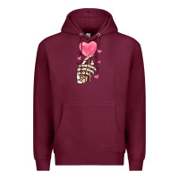 Skeleton Hand With Sugar Valentines Day Premium Hoodie | Teevron