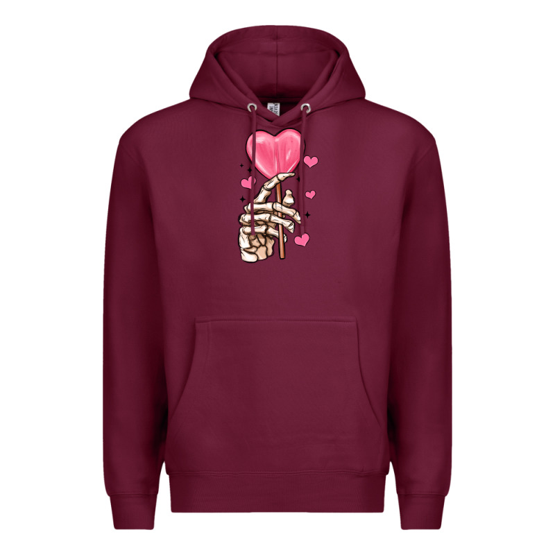 Skeleton Hand With Sugar Valentines Day Premium Hoodie by MaliasSmallBusiness | Teevron
