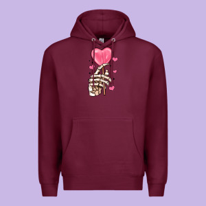 Skeleton Hand With Sugar Valentines Day Premium Hoodie Designed By Maliassmallbusiness