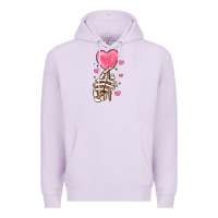 Lilac skeleton hand with sugar valentines day Premium Hoodie - MaliasSmallBusiness