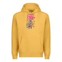 Mustard skeleton hand with sugar valentines day Premium Hoodie - MaliasSmallBusiness