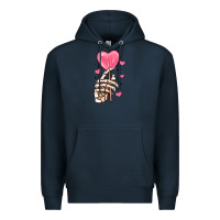 Navy skeleton hand with sugar valentines day Premium Hoodie - MaliasSmallBusiness