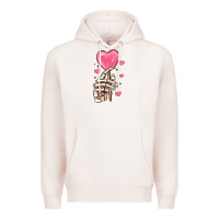 Pale Pink skeleton hand with sugar valentines day Premium Hoodie - MaliasSmallBusiness