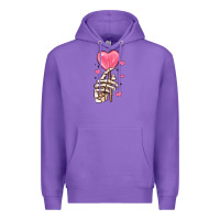 Purple skeleton hand with sugar valentines day Premium Hoodie - MaliasSmallBusiness