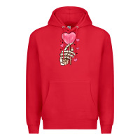 Red skeleton hand with sugar valentines day Premium Hoodie - MaliasSmallBusiness