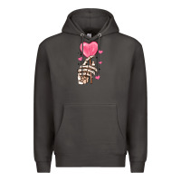 Smoke skeleton hand with sugar valentines day Premium Hoodie - MaliasSmallBusiness