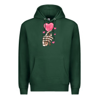 Sports Green skeleton hand with sugar valentines day Premium Hoodie - MaliasSmallBusiness