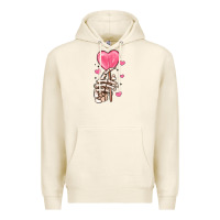 Tofu skeleton hand with sugar valentines day Premium Hoodie - MaliasSmallBusiness