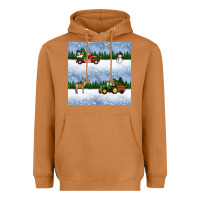 Meerkat christmas snow truck seamless pattern Heavyweight Hoodie - BundleAndBundleShop