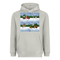 Moon Dust christmas snow truck seamless pattern Heavyweight Hoodie - BundleAndBundleShop