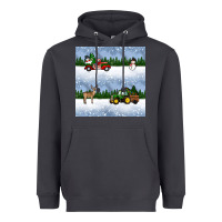 Smoke christmas snow truck seamless pattern Heavyweight Hoodie - BundleAndBundleShop