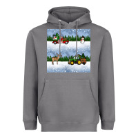Storm christmas snow truck seamless pattern Heavyweight Hoodie - BundleAndBundleShop