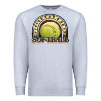 Heather Grey softball rainbow Premium Sweatshirt - JahusDesignShop