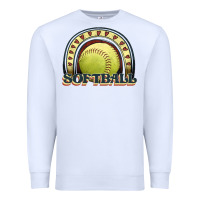 White softball rainbow Premium Sweatshirt - JahusDesignShop