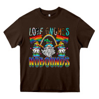 Chocolate Brown love gnomes nobounds Heavy Core Tee - SublimationCraftShop
