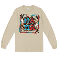 Mushroom baseball mama with leopard Long Sleeve Tee - Zillion Design Studio
