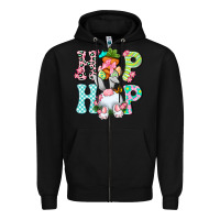 Black Hip hop Happy Easter Zipper Hoodie - Neo Western