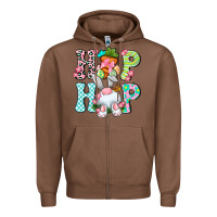 Chestnut Hip hop Happy Easter Zipper Hoodie - Neo Western