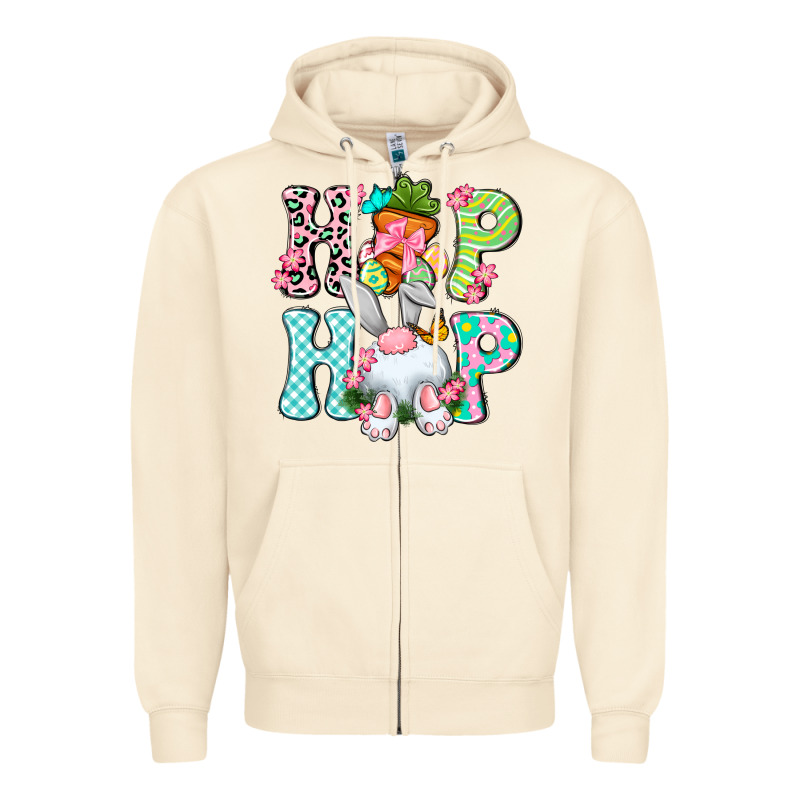 Hip Hop Happy Easter Zipper Hoodie by Neo Western | Teevron