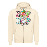 Sandshell Hip hop Happy Easter Zipper Hoodie - Neo Western