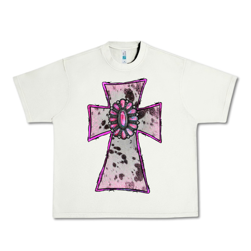 Cowhide Pink Gemstone Cross Urban Heavy Tee by RanaPortraitStore | Teevron