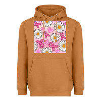 Meerkat breast cancer awareness with daisy and heart seamless pattern Heavyweight Hoodie - BundleAndBundleShop