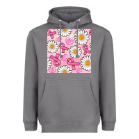 Storm breast cancer awareness with daisy and heart seamless pattern Heavyweight Hoodie - BundleAndBundleShop