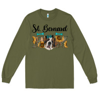 Army Green western st. bernard mom Long Sleeve Tee - RanaPortraitStore