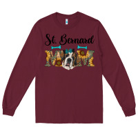Burgundy western st. bernard mom Long Sleeve Tee - RanaPortraitStore