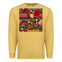Antique Gold mexican gnomes seamless pattern Premium Sweatshirt - BundleAndBundleShop