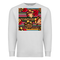 Dove Grey mexican gnomes seamless pattern Premium Sweatshirt - BundleAndBundleShop