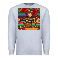 Heather Grey mexican gnomes seamless pattern Premium Sweatshirt - BundleAndBundleShop