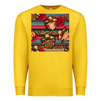 Lemon mexican gnomes seamless pattern Premium Sweatshirt - BundleAndBundleShop