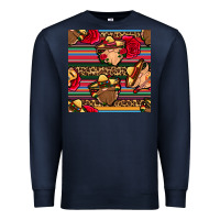 Navy mexican gnomes seamless pattern Premium Sweatshirt - BundleAndBundleShop