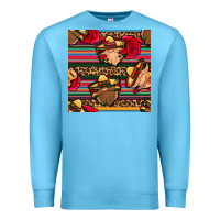 Ocean Blue mexican gnomes seamless pattern Premium Sweatshirt - BundleAndBundleShop