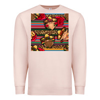 Pale Pink mexican gnomes seamless pattern Premium Sweatshirt - BundleAndBundleShop