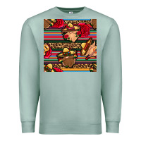 Seafoam mexican gnomes seamless pattern Premium Sweatshirt - BundleAndBundleShop